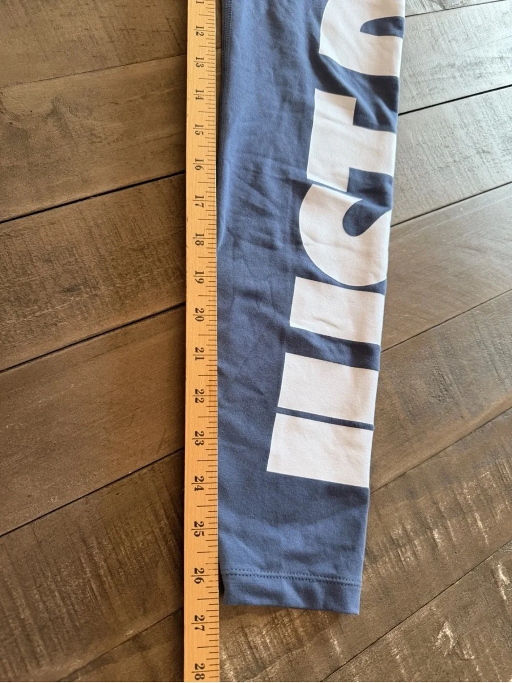 Nike Just Do It Leg-A-See Women’s Workout Leggings Size Small Blue/White Logo